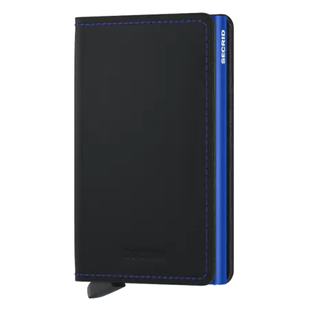 Secrid Slimwallet Matte Black & Blue