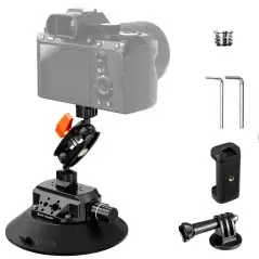 KampF Concept MS46 6 Βεντούζα με Magic Arm για Action Cameras DSLR amp Mirrorless KF31136