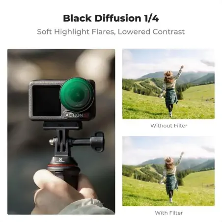 KampF Concept KF012877V1 Black Diffusion 14 Filter Για DJI Osmo Action 5 ProOsmo Action 4Action 3