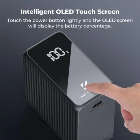 KampF Concept NPF970 10500mAh με Γρήγορη Φόρτιση Οθόνη OLED Διπλή TypeC και USBA Συμβατή με Sony KF280073