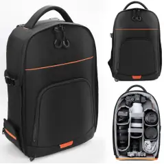 KampF Concept KF13205 Σακίδιο Φωτογραφικής Μηχανής 18L  Nature Wander 05 Μαύρο
