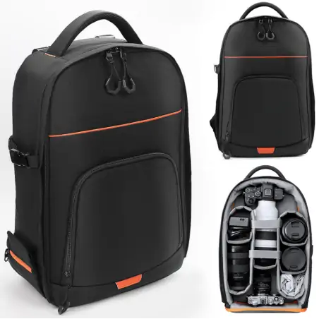 KampF Concept KF13205 Σακίδιο Φωτογραφικής Μηχανής 18L  Nature Wander 05 Μαύρο