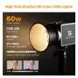 KampF Concept PL60B LED Φωτιστικό 28006500K με Ενσωματωμένη Μπαταρία 4500mAh KF34045