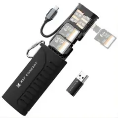 KampF Concept KF31190 Card reader and Memory Card Case with 12 Slots