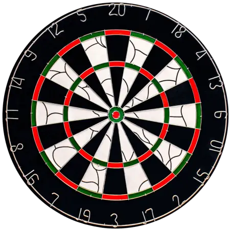 BULL'S DART TARGET Bristol Flocked Paper Dart Board