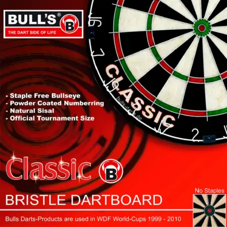 BULL'S DART TARGET Classic Bristle Dart Board