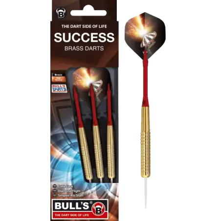 BULL'S DART , Steel Darts, Success, Red, 20g