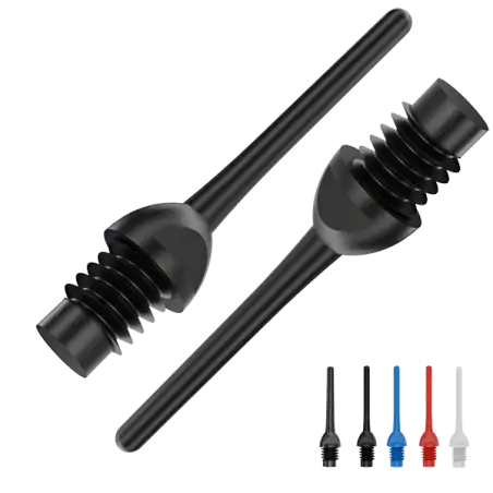 BULL'S NOSES, DART,  Superk. Tip Black 6 mm 100 Pack