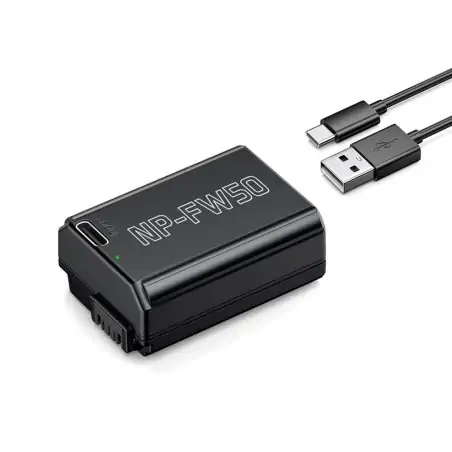 Powerextra NPFW50 1500mAh Battery With TypeC Fast Charging Compatible with Sony
