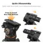 KampF Concept BV50 Video Fluid Tripod Head KF31125