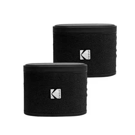 KODAK SET OF 2 PORTABLE BLUETOOTH BASS SPEAKERS