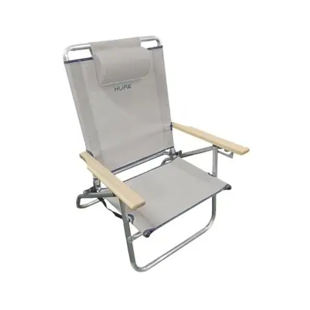 HUPA Chair SUNSET Recliner & Pillow - Light Grey