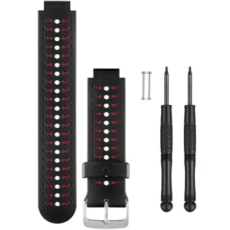 Garmin Forerunner 230/235/630 Black-Marsala Red Replacement Bands