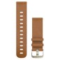 Garmin Quick Release Brown Leather Band with Silver Hardware (22 mm)