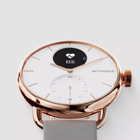 Withings ScanWatch White & Rose Gold - 12 άτοκες δόσεις