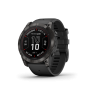 Garmin Fenix 7X Pro Sapphire Solar Carbon Grey DLC Titanium with Black Band - 12 interest free insta