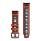 Garmin QuickFit 22 Flame Red/Graphite Silicone Band