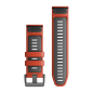 Garmin QuickFit 26 Flame Red/Graphite Silicone Band