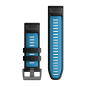 Garmin QuickFit 26 Black/Cirrus Blue Silicone Band