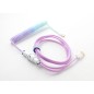 Ducky Premicord Coiled Cable Type C to USB-A 1.75m Azure