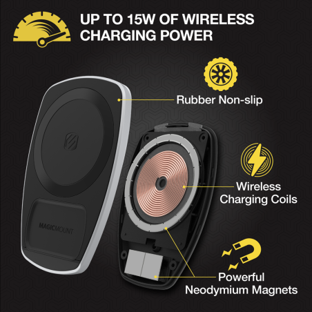 SCOSCHE Wireless Charging Magnetic Mount For Vehicles