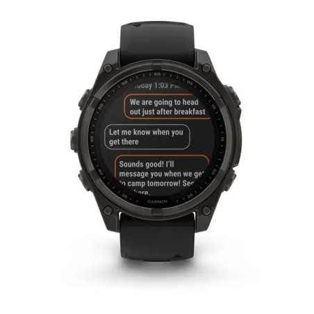 Garmin Fenix 8 47mm AMOLED Sapphire Titanium Carbon Gray DLC with Black/Pebble Gray