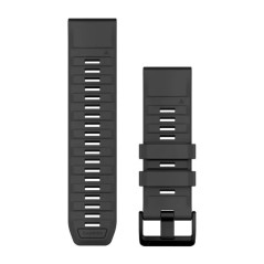 Garmin QuickFit 26 Silicone Band Black with Pebble Gray