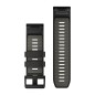 Garmin QuickFit 26 Silicone Band Black with Pebble Gray