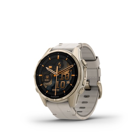 Garmin Fenix 8 43mm AMOLED Sapphire Soft Gold with Fog Gray and Dark Sandstone - 12 Interest Free Installments