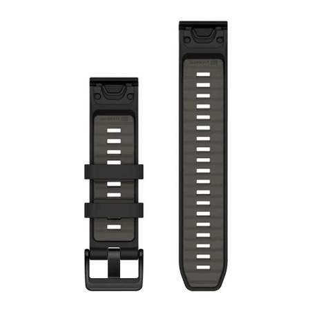 Garmin Quickfit 22 Silicone Band Black with Pebble Gray