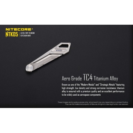 Nitecore NTK05 Ultra-Tiny Titanium Foldable Keychain Knife