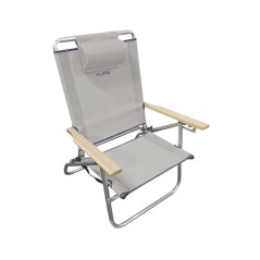 HUPA Chair SUNSET Recliner & Pillow - Light Grey